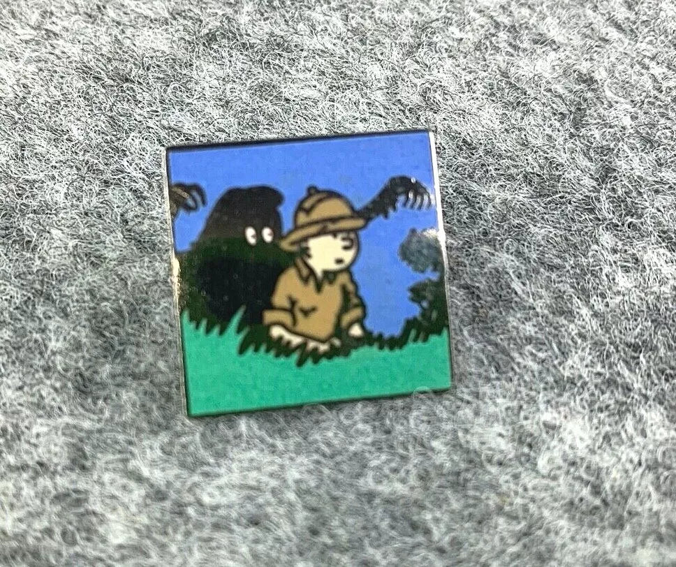 Tintin Congo Surprise! Pin Badge: Tintin Character Head Metal Lapel Pin Moulinsart Hergé