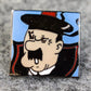 Thompson Chewing Pin Badge: Tintin Character Head Metal Lapel Pin Moulinsart Hergé