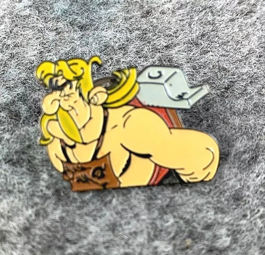 Fulliautomatix Pin Badge: Vintage Goscinny Collectible Lapel Pin Asterix & Obelix Editions Atlas