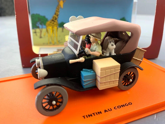 ATLAS TINTIN CAR Black Ford Model T: Congo Red box version model 1/43 Scale #2528002