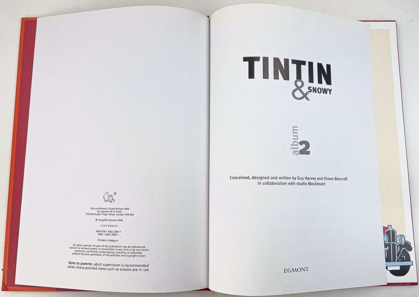 Tintin & Snowy Action Play Book Volume 2 - Hardback Egmont Edition