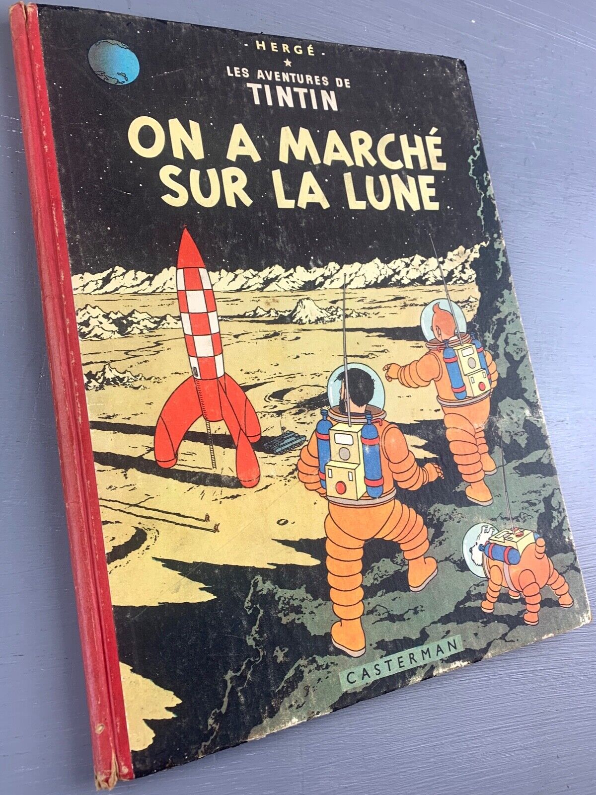 Marche Sur La Lune: Casterman 1954 1st French Edition HB Tintin book H ...