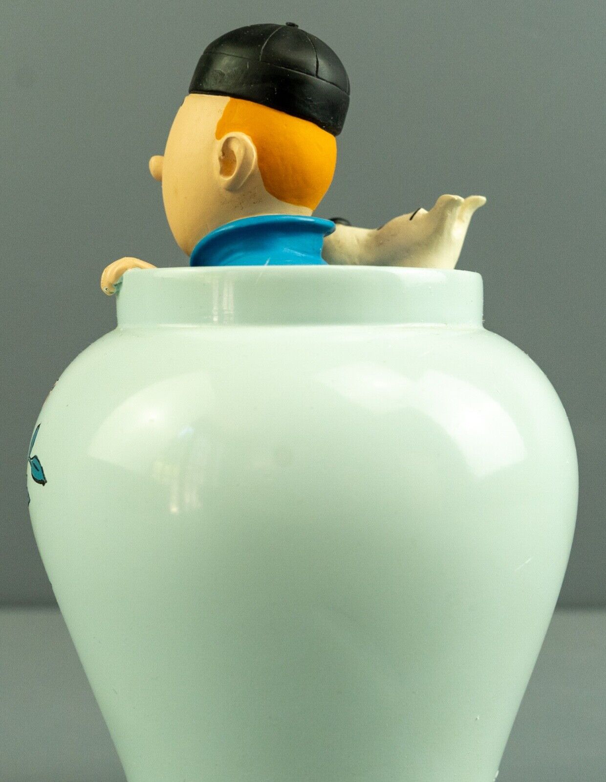 Statuette Moulinsart 46951: Tintin Potiche Blue Lotus Rare Images Mythique Resin Model