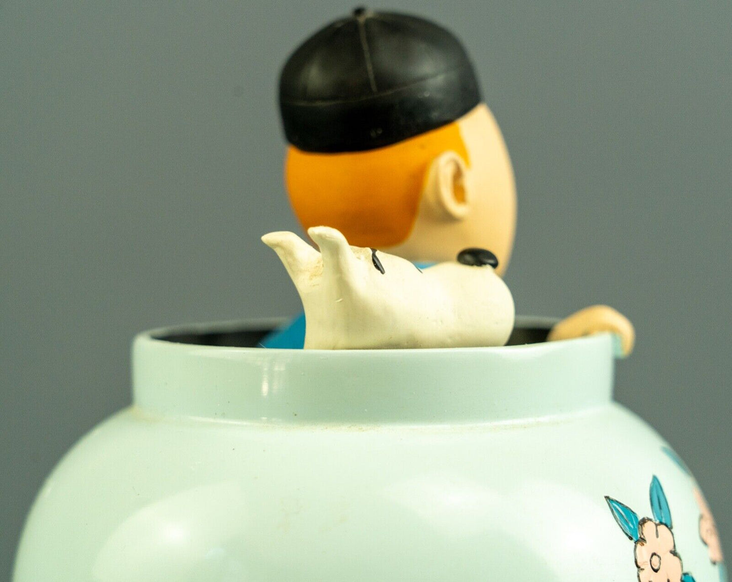 Statuette Moulinsart 46951: Tintin Potiche Blue Lotus Rare Images Mythique Resin Model