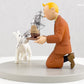 Tintin Finds ship - Secret Unicorn Moulinsart Box Scene Figurine 9cm Model Coffret