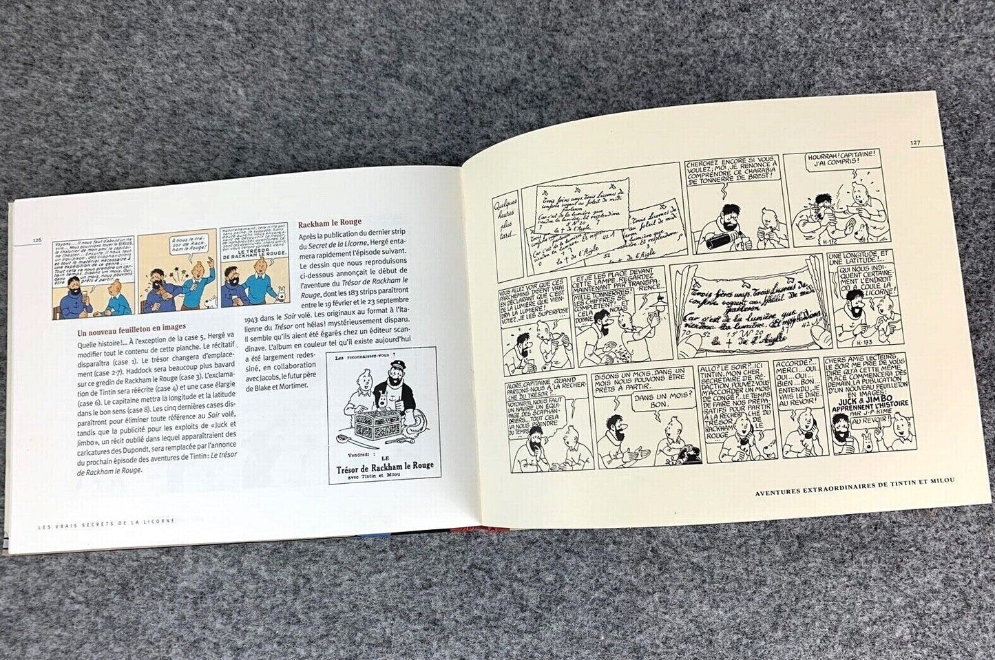 Vrais Secrets De La Licorne 2006 1st "Le Soir" Strip Edition HB Tintin Herge EO