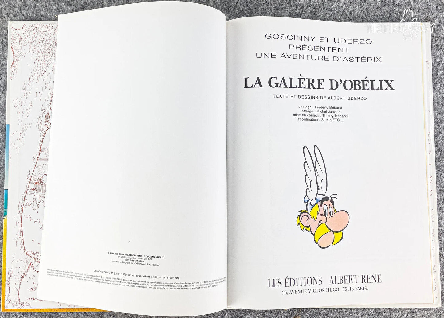 Asterix: La Galere D' Obelix - Editions Albert Rene 1996 1st Belgian Edition Rare Hardback Book EO