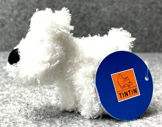 Moulinsart Snowy Plush Soft Toy: Standing 8cm height Official Tintin Figure Merchandise