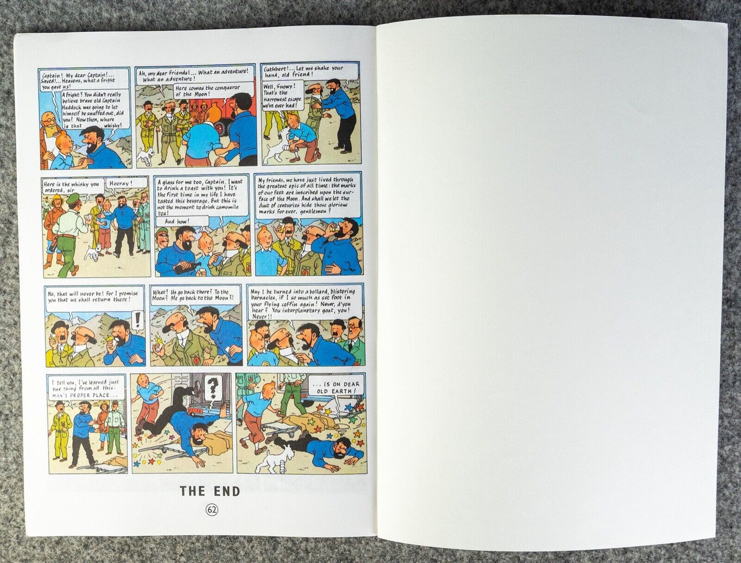 Explorers on the Moon - Tintin Mammoth UK Paperback Edition Book 1990s