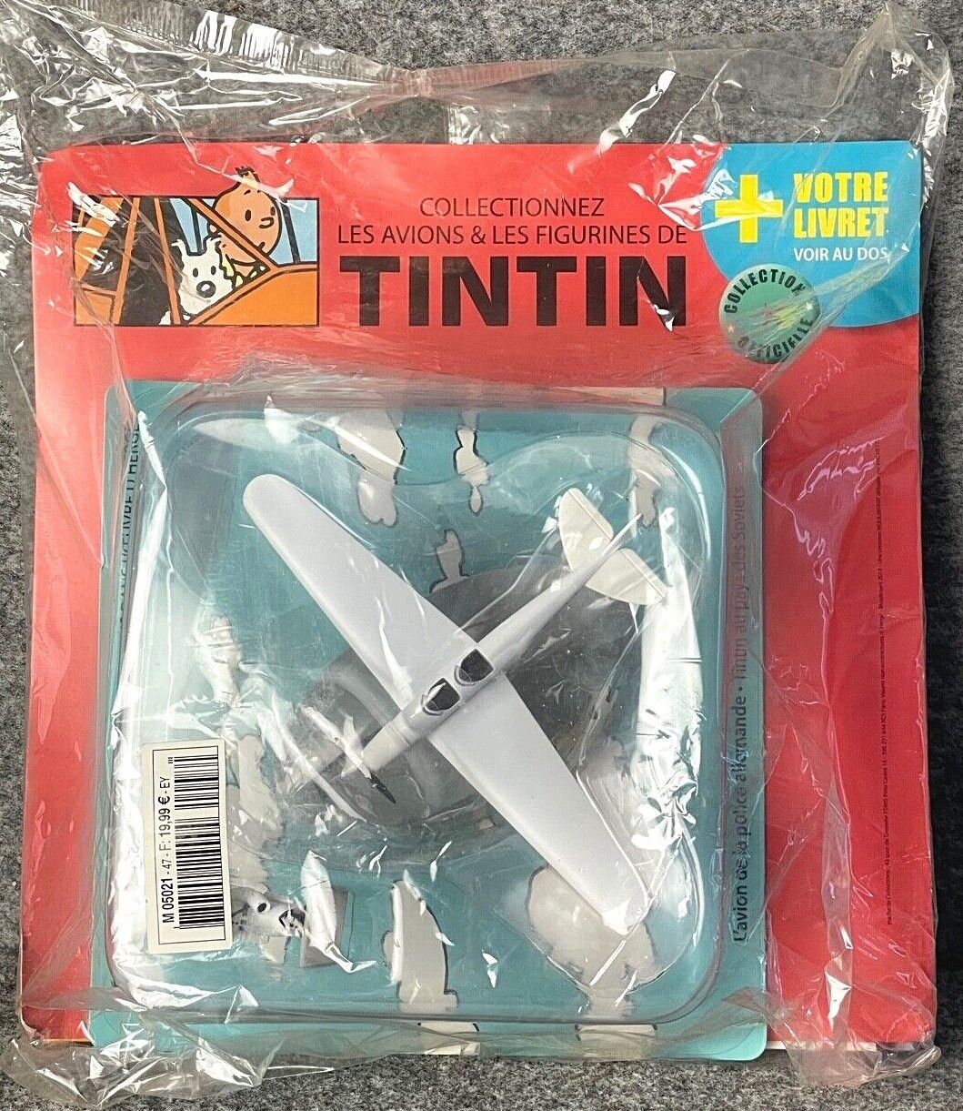 Hachette Tintin Plane #47 Police Plane: Land of Soviets Model Avion +Figure