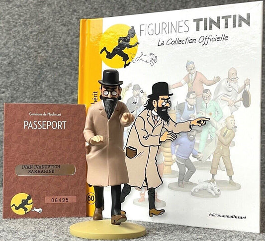 Tintin Figurines Officielle # 60 - Mr. Sakharine Herge model Figure