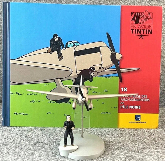 Hachette Tintin Plane #18 Beige Plane: Black Island Moulinsart Model Avion