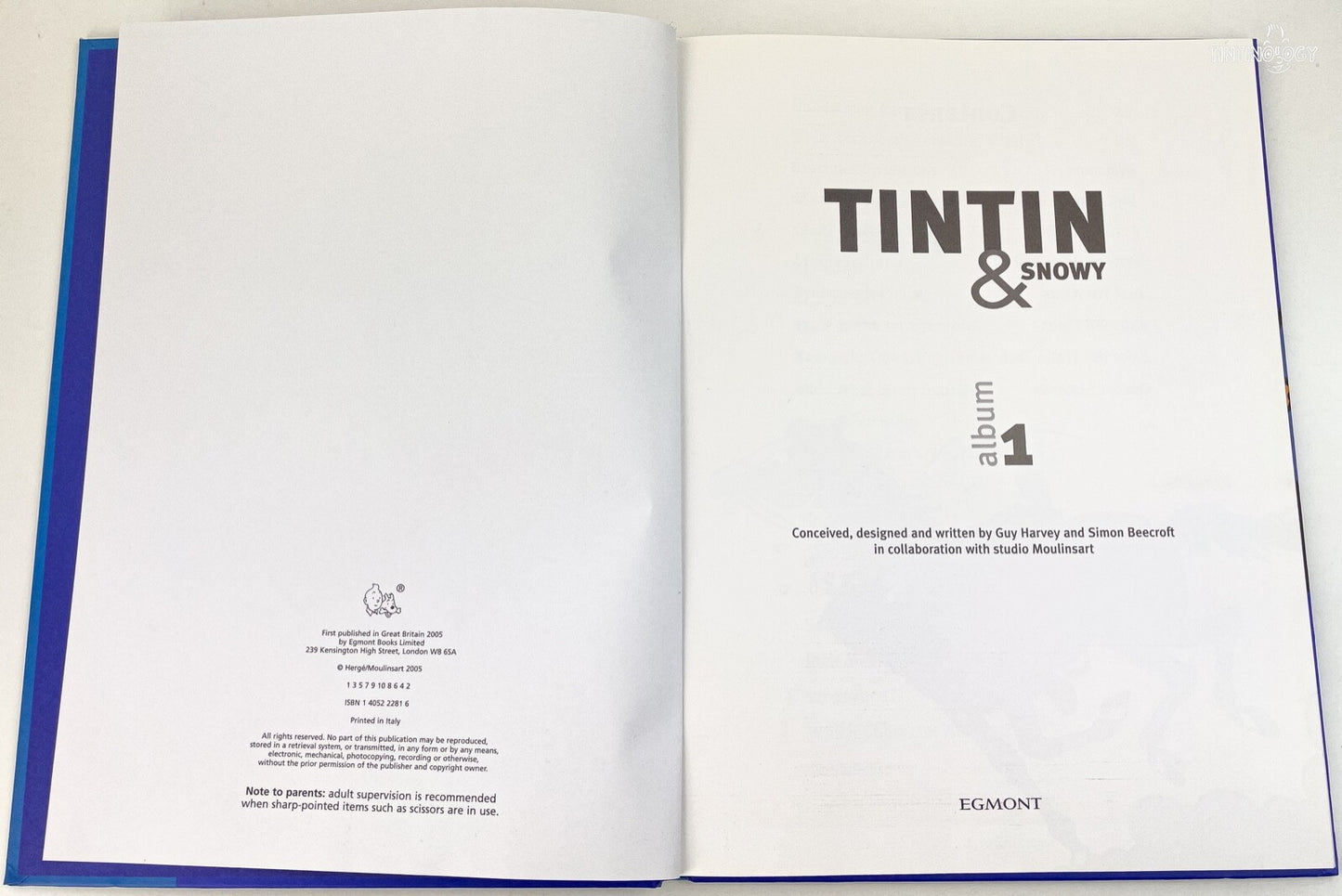 Tintin & Snowy Action Play Book Volume 1 - Hardback Egmont Edition