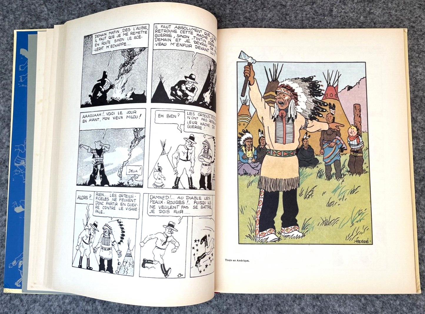 Tintin En Amerique - Rare B&W Facsimile 1st Edition Casterman - 1995 French EO Noire Blanc