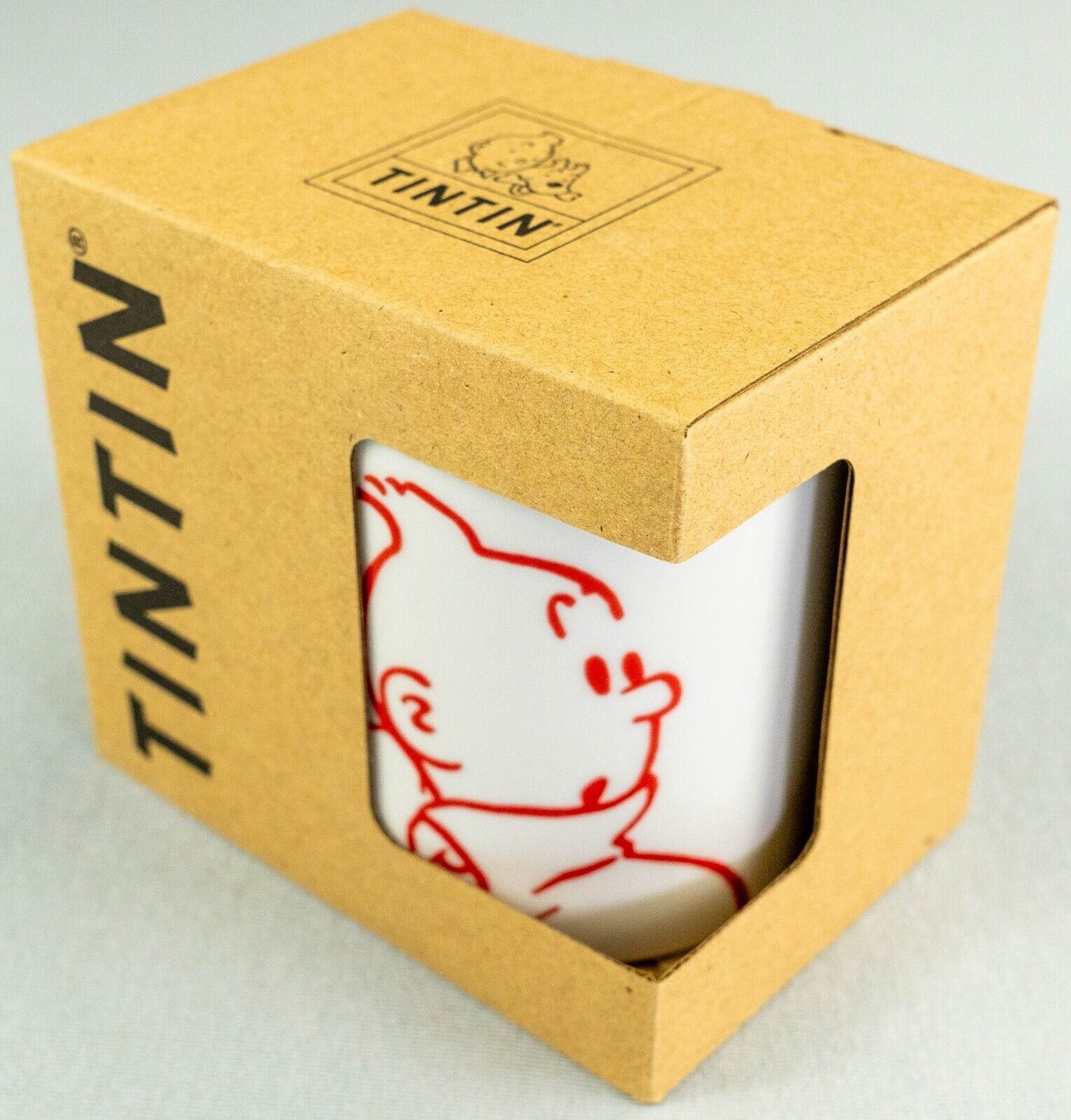 Moulinsart Tintin Calligraphy Character Mug: Tintin Turning - Red 2022
