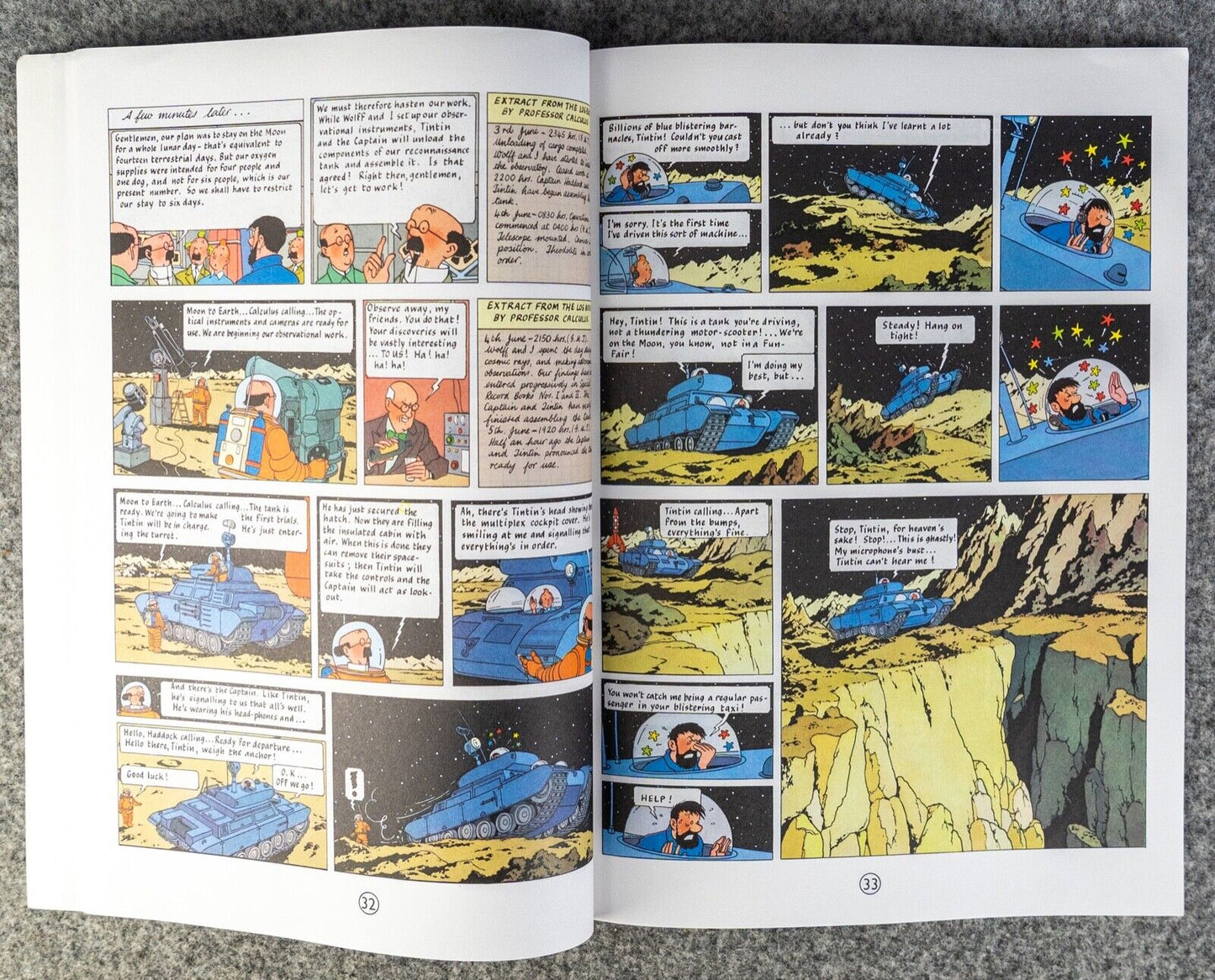 Explorers on the Moon - Tintin Mammoth UK Paperback Edition Book 1990s