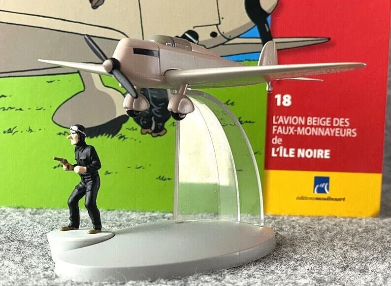 Hachette Tintin Plane #18 Beige Plane: Black Island Moulinsart Model Avion