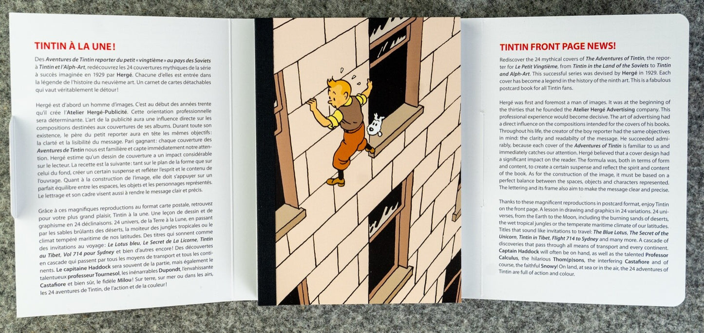 Tintin Book Cover Postcard Set x24 Cards: Herge/Moulinsart Edition