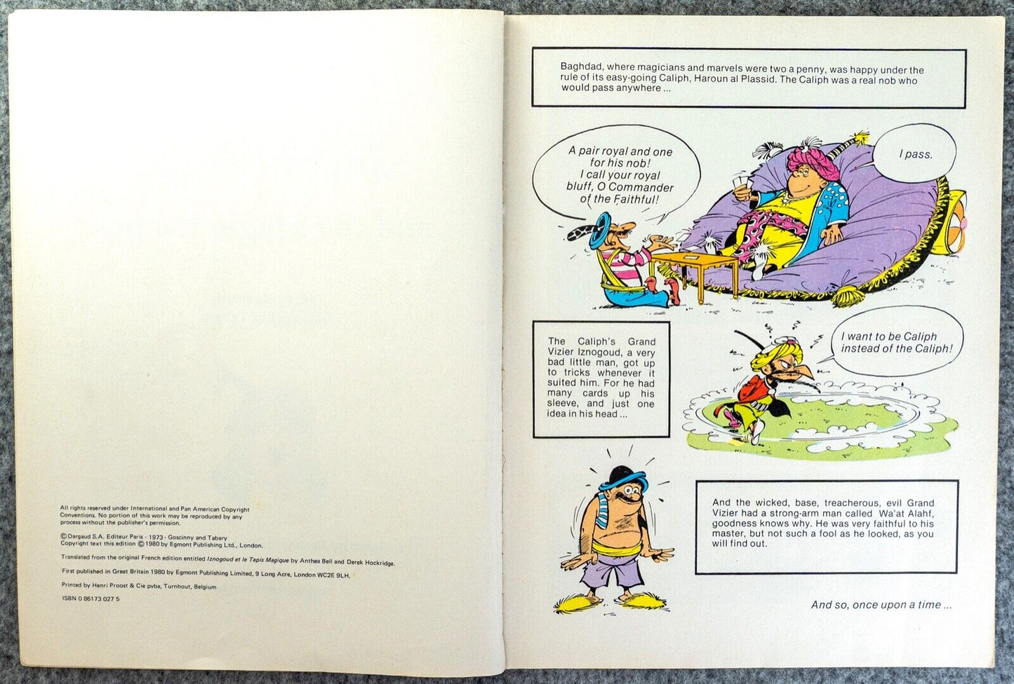 Inzogoud & the Magic Carpet Vintage Comic Book - 1980 Egmont UK Paperback 1st Edition