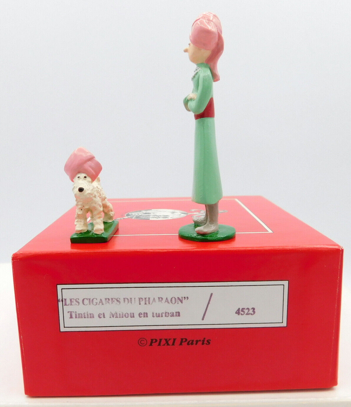 Pixi Tintin Figurine 4523 "Tintin Milou Turban" 1992 Rare Metal Cigars Figure