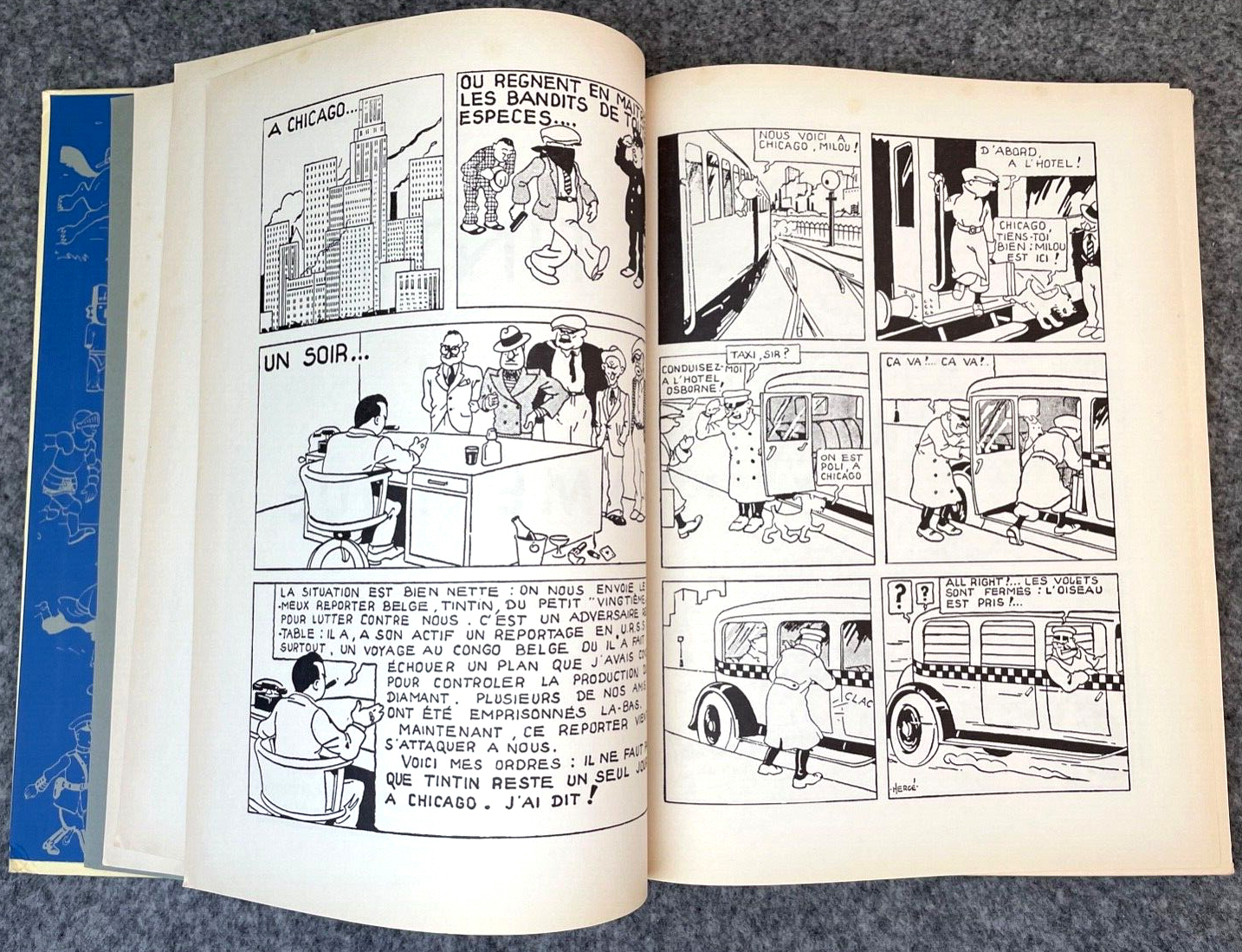 Tintin En Amerique - Rare B&W Facsimile 1st Edition Casterman - 1995 French EO Noire Blanc