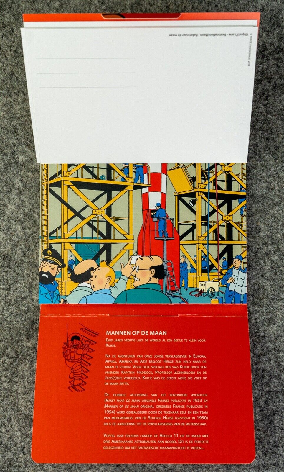 Explorers On The Moon Postcard Set x16 Cards: Herge/Moulinsart Edition