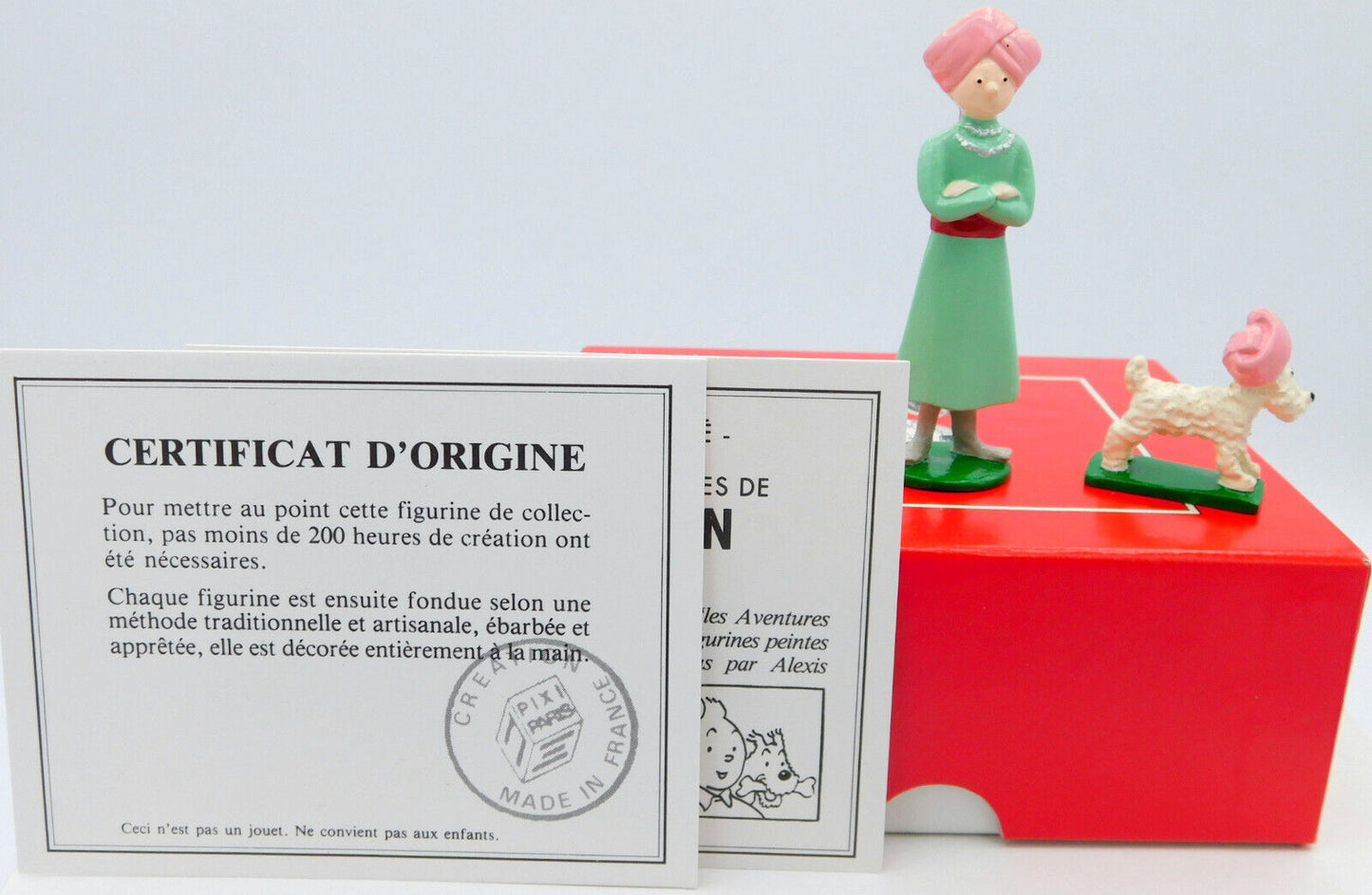 Pixi Tintin Figurine 4523 "Tintin Milou Turban" 1992 Rare Metal Cigars Figure