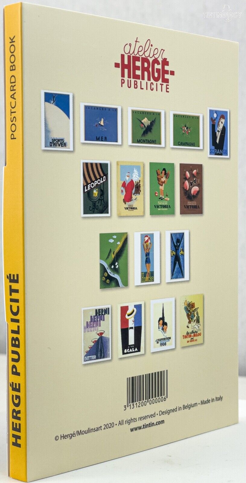 Art Of Herge Postcard Book Set x16 Cards: Herge/Moulisart Edition