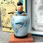 Statuette Moulinsart 46401 La Potiche: Blue Lotus "Les Icones" 2019 Tintin 22cm Resin model