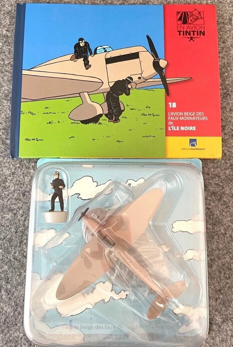 Hachette Tintin Plane #18 Beige Plane: Black Island Moulinsart Model Avion