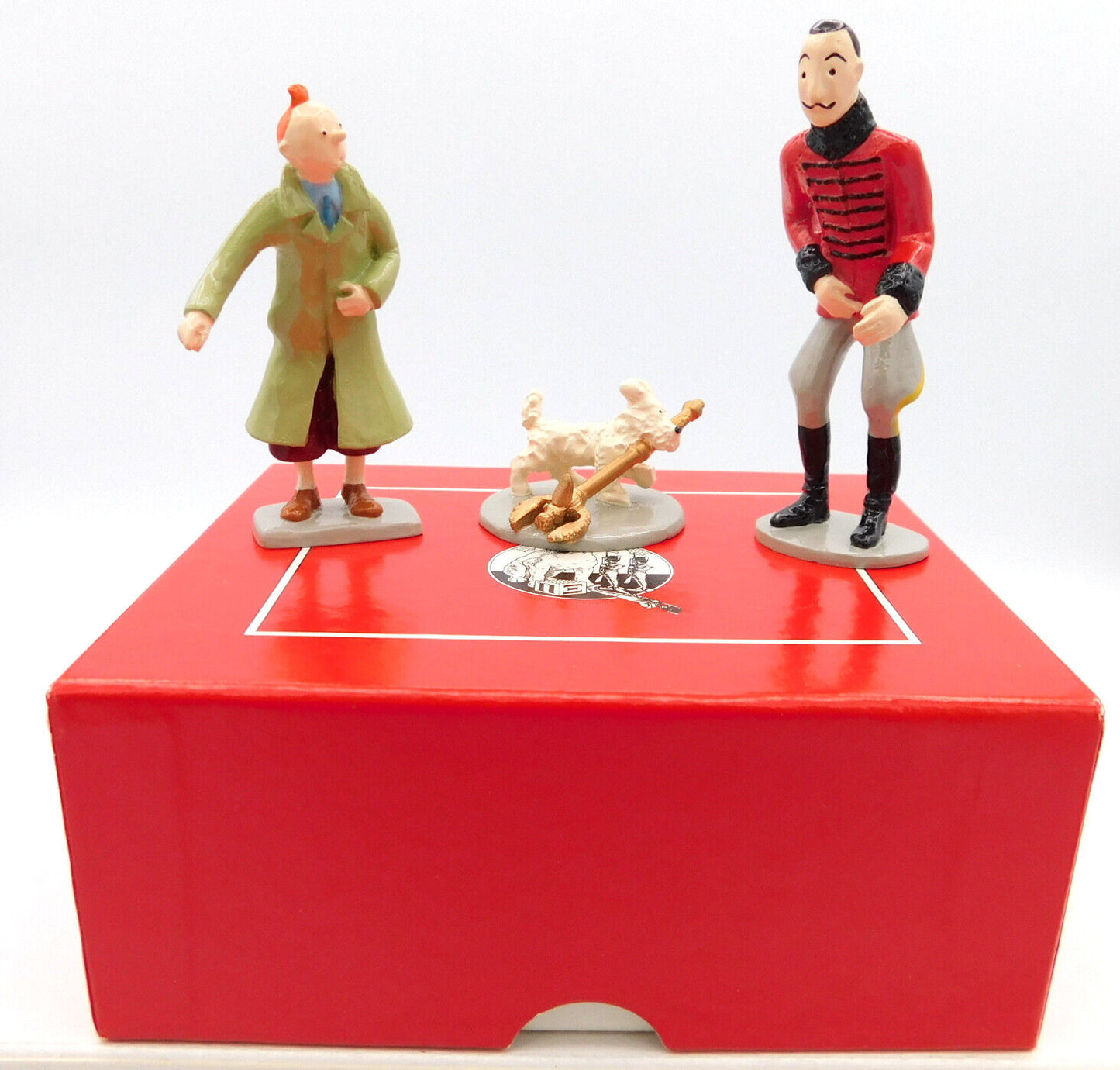 Pixi Tintin Figurine set x3 4525 "Tintin Milou & Ottokar" 1992 Rare Metal Figure