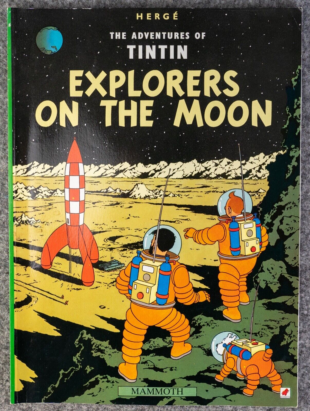 Explorers on the Moon - Tintin Mammoth UK Paperback Edition Book 1990s