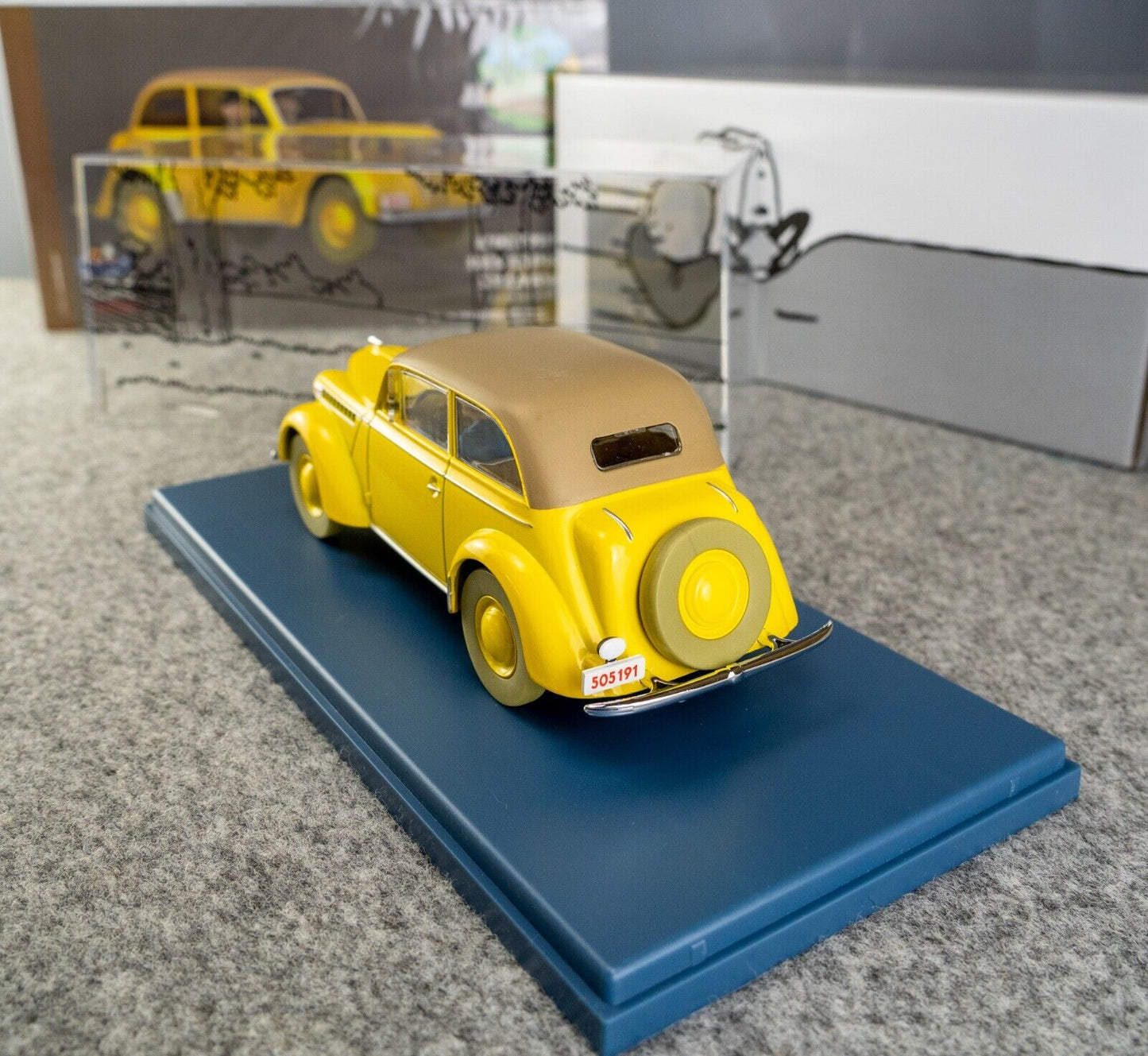 VOITURE TINTIN 1/24 29921 Opel Olympia - Ottokars Skeptre Hachette Model Car 21