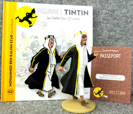 Tintin Figurines Officielle #62 Ben Kalish Ezab: Land Black Gold Resin Model Figure