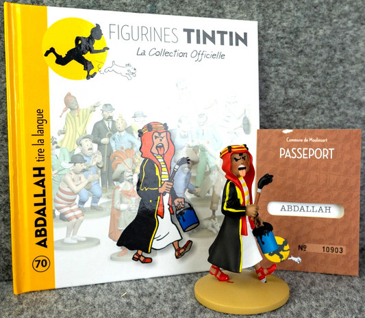 Tintin Figurines Officielle #70 Abdullah: Land Black Gold Resin Model Figure RARE