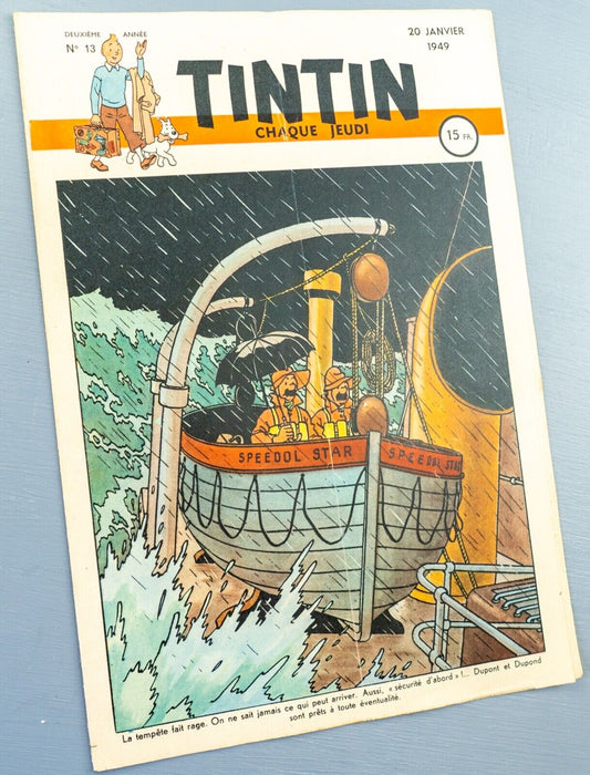 (Currently ON AUCTION) JOURNAL TINTIN Issue 50: 1948 Herge Cover Edition Vintage Comic EO Couverture