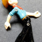 Pixi Tintin Figurine Articulee 2502 "Tintin Cowboy" Amerique 1993 Rare Metal Figure