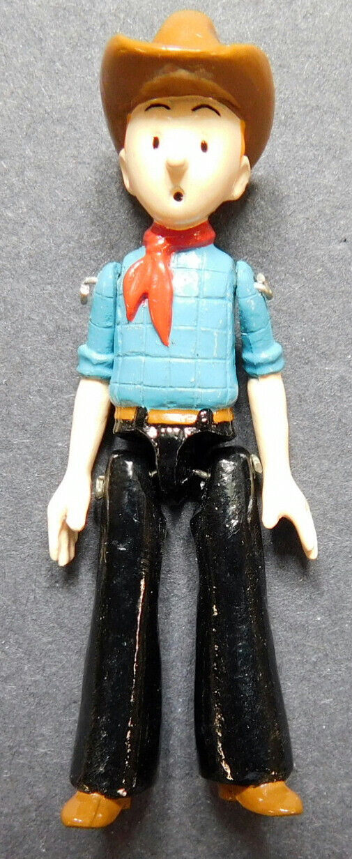 Pixi Tintin Figurine Articulee 2502 "Tintin Cowboy" Amerique 1993 Rare Metal Figure