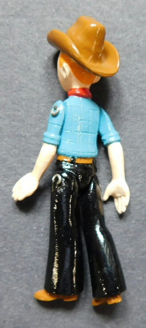 Pixi Tintin Figurine Articulee 2502 "Tintin Cowboy" Amerique 1993 Rare Metal Figure