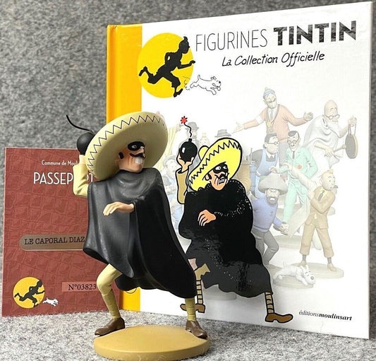 Tintin Figurines Officielle #97 Caporal Diaz: Broken Ear Resin Model Figure