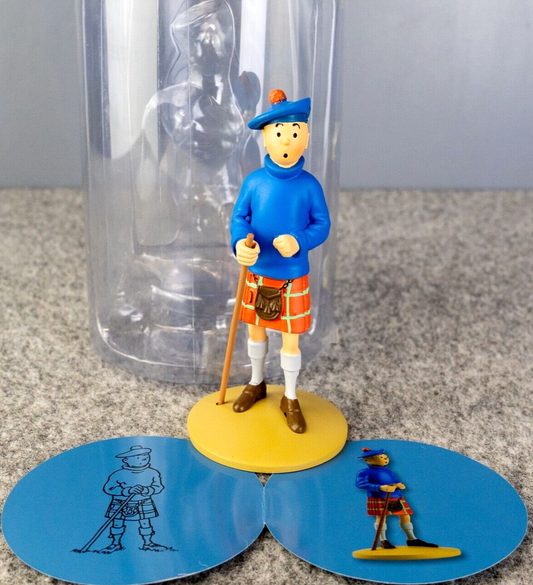 Tintin Figurine Moulinsart 42192 Tintin & Kilt Black Island Officielle Figure 22