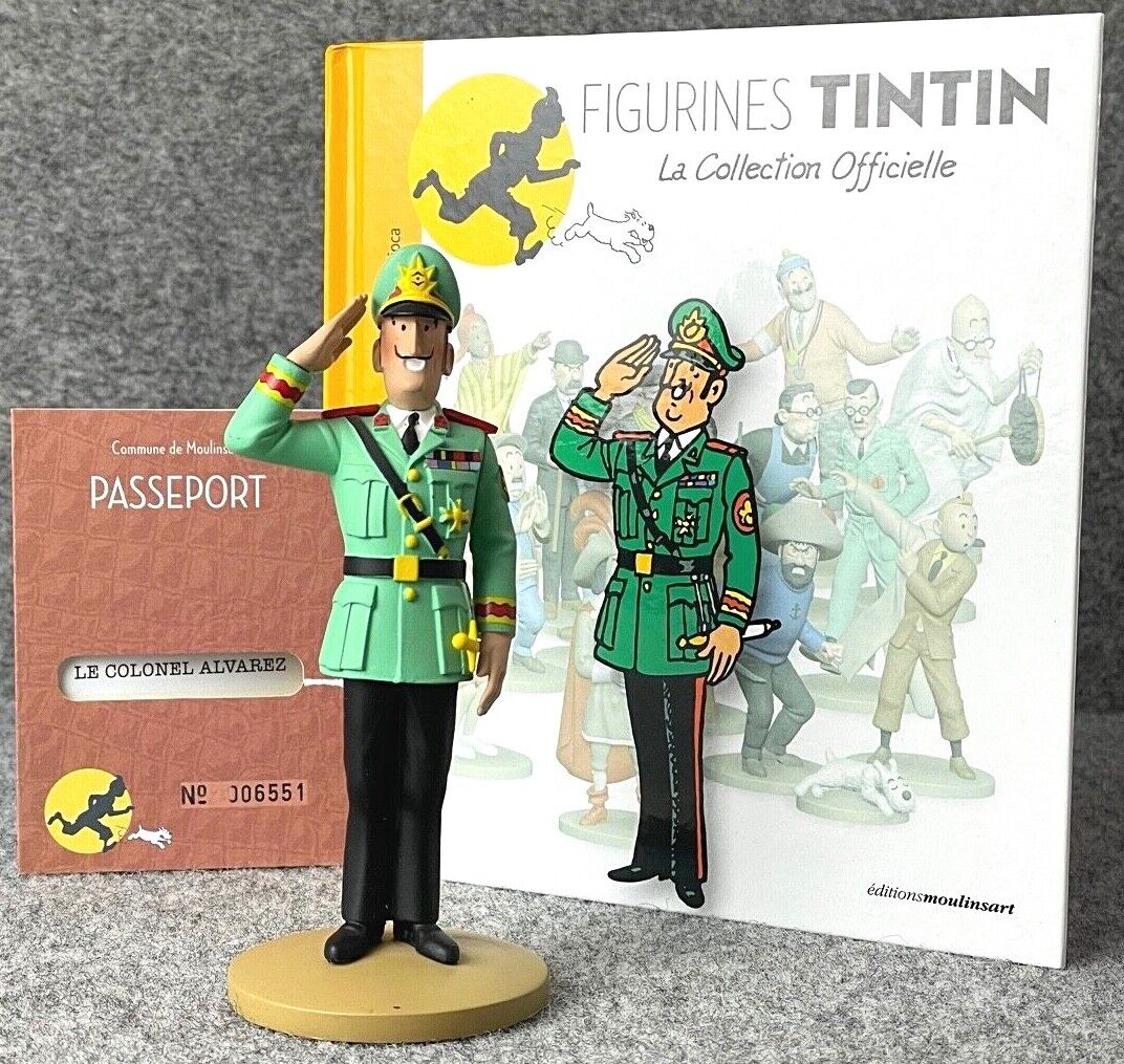 Tintin Figurine Officielle # 92 Colonel Alvarez - Picaros Herge Resin Model Figure