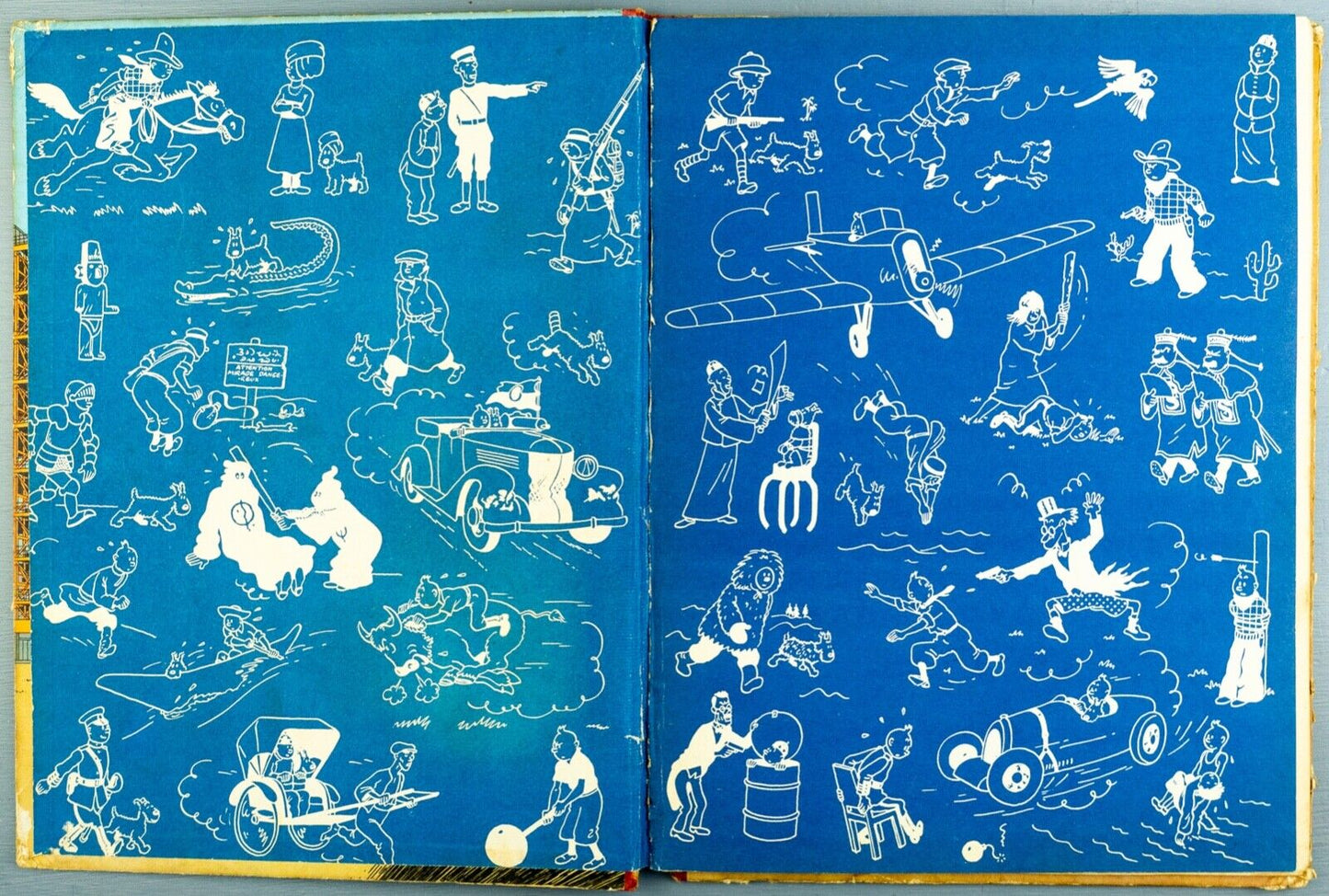Objectif Lune Comic Book - Casterman 1953 French Hardback 1st Edition Herge
