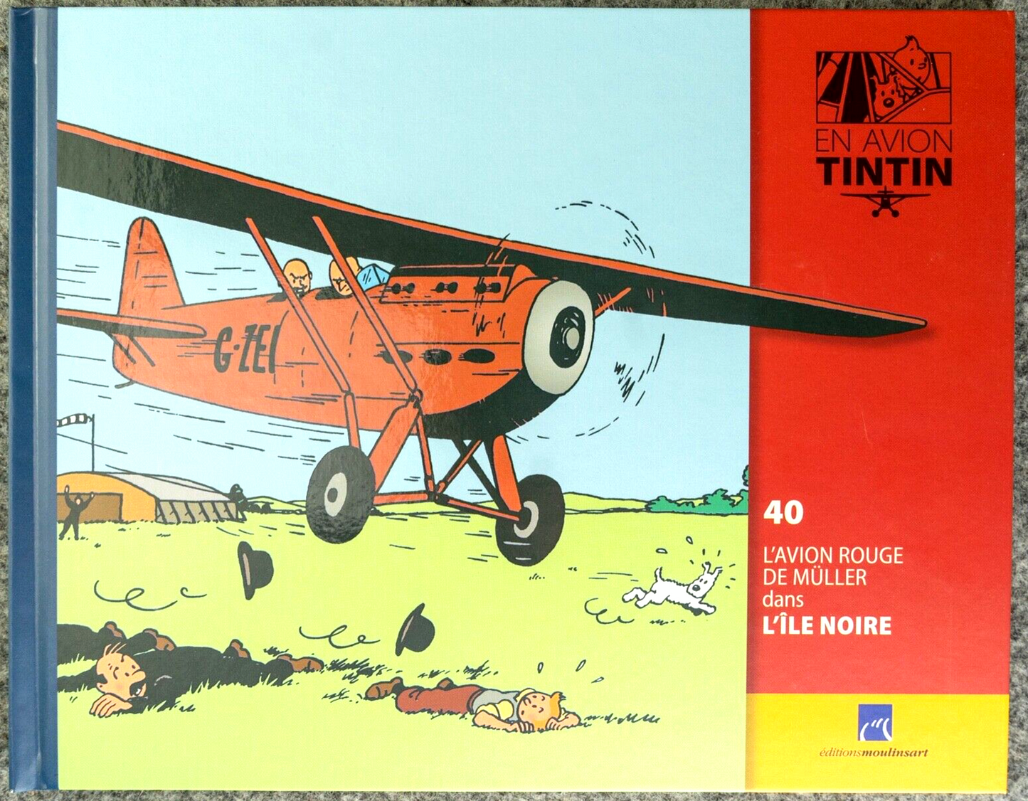 Hachette Avion Tintin #40 Mullers Red Plane: Black Island Model + Figure