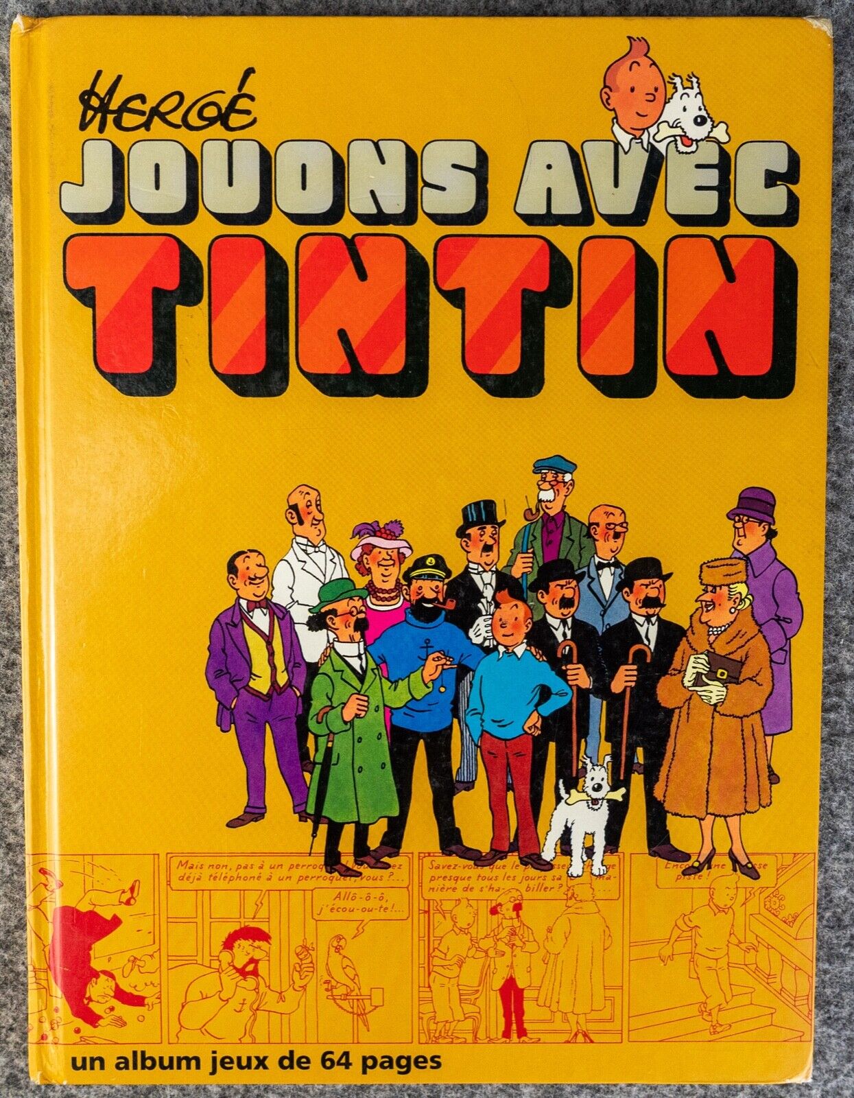 Herge - Jouons Avec Tintin - Casterman 1st Edition 1991 Activity Book Belgian Hardback EO