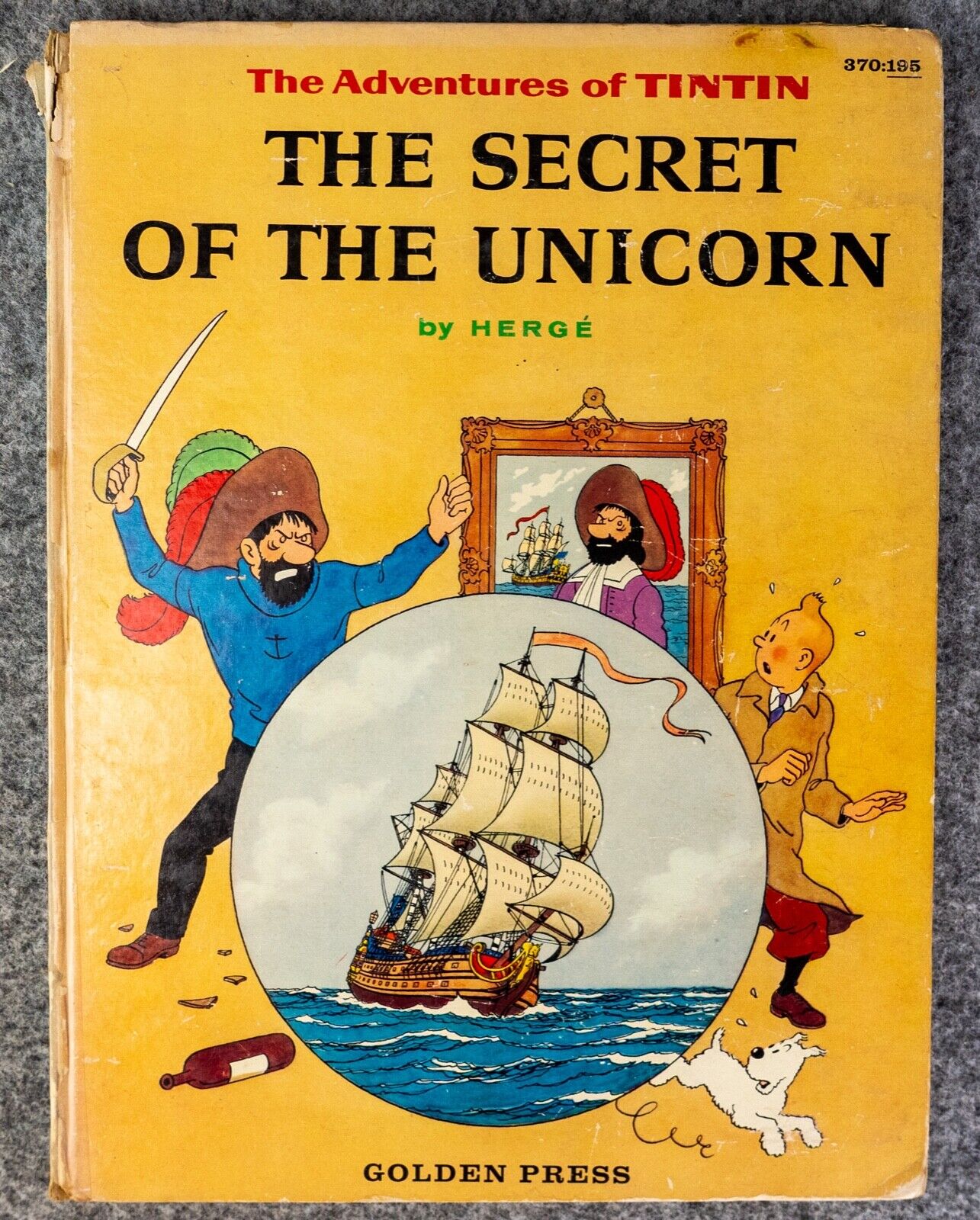 SECRET OF THE UNICORN Golden Press 1959 1st USA Edition Hardback Tintin book by Herge