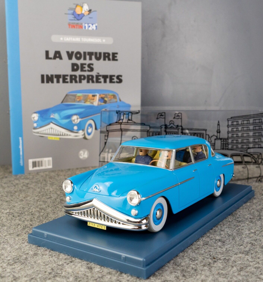 VOITURE TINTIN 1/24 # 34 Interpreters Car - Calculus Affair Hachette model car