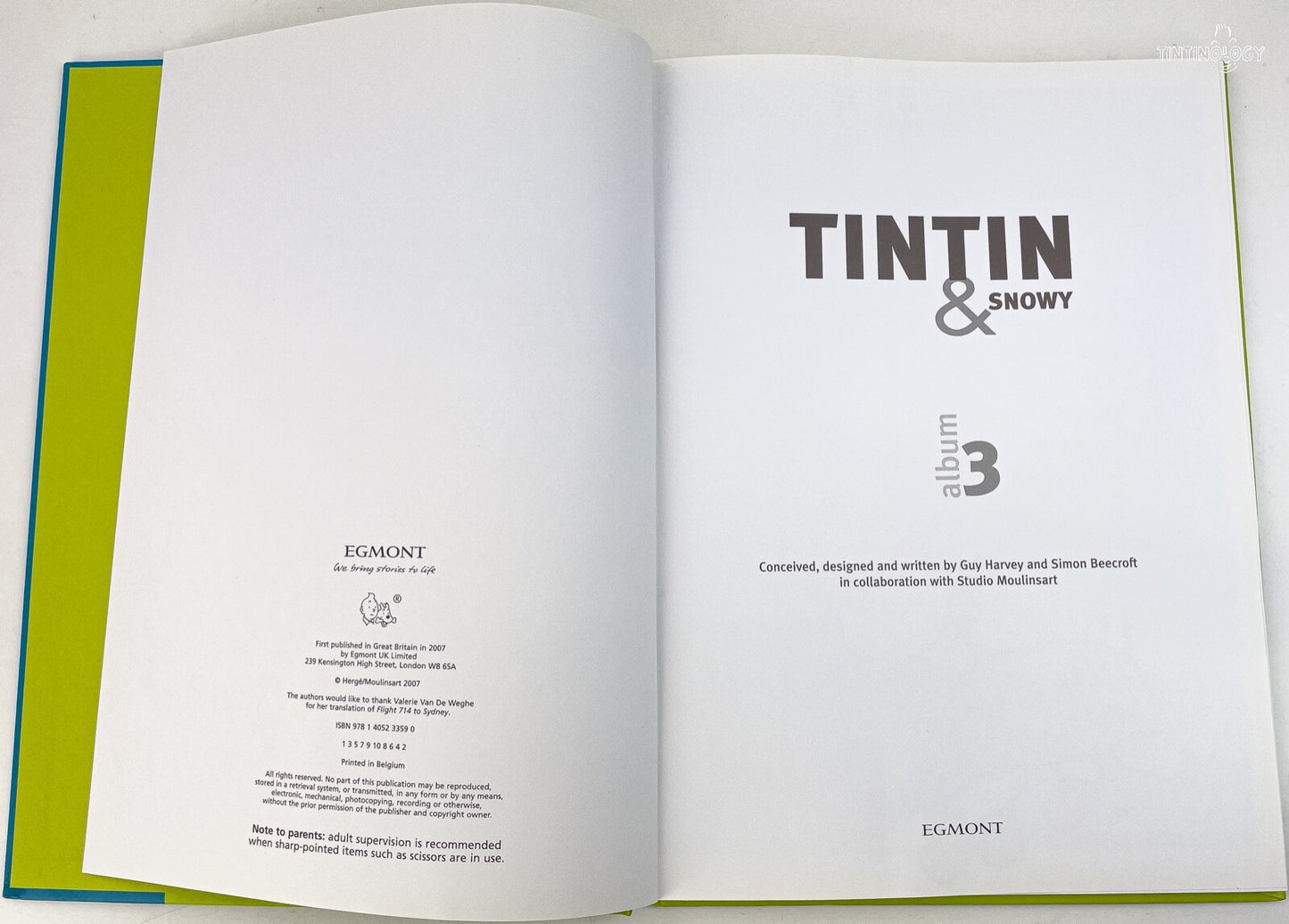 Tintin & Snowy Action Play Book Volume 3 - Hardback Egmont Edition