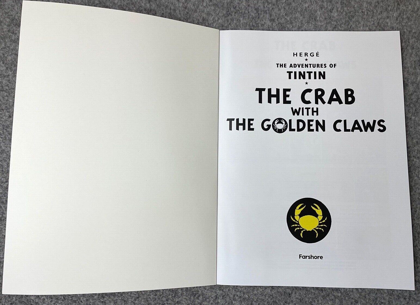 Crab with the Golden Claws - Tintin Farshore 2000s UK Edition Book Paperback Herge