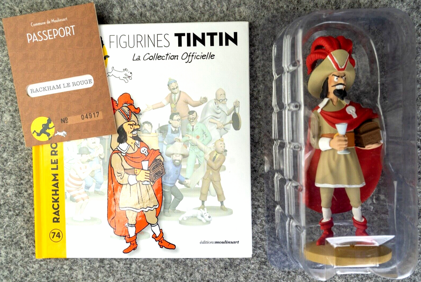 Tintin Figurines Officielle #74 Red Rackham: Secret of Unicorn Herge model Moulinsart Figure